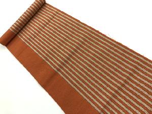 アンティーク　縞模様織出し八寸帯地反物